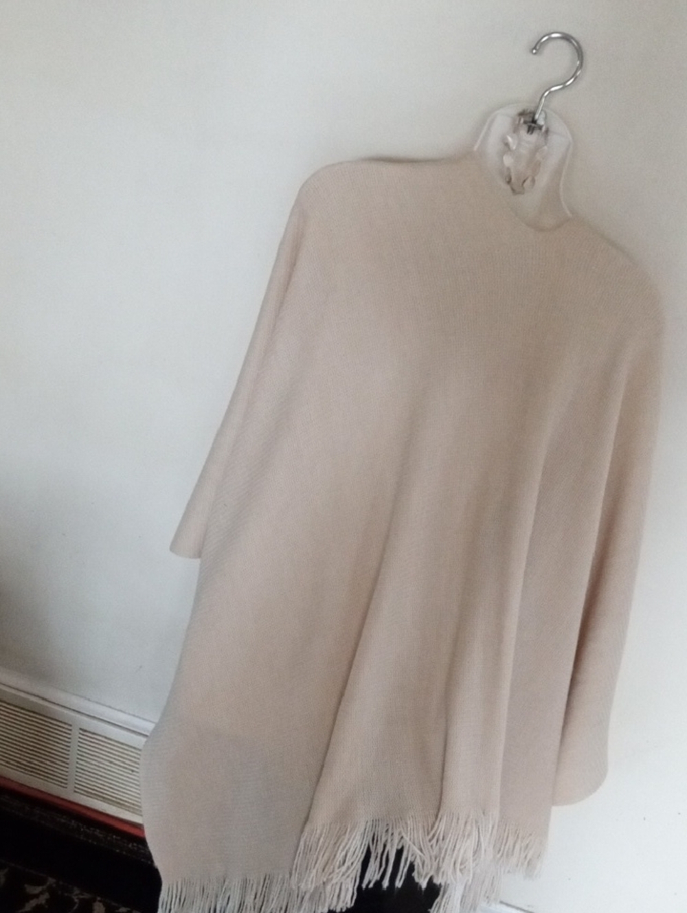 $6dollars▶pretty ▶Beige Fringe Knit Wrap Sweater - Picture 3 of 5